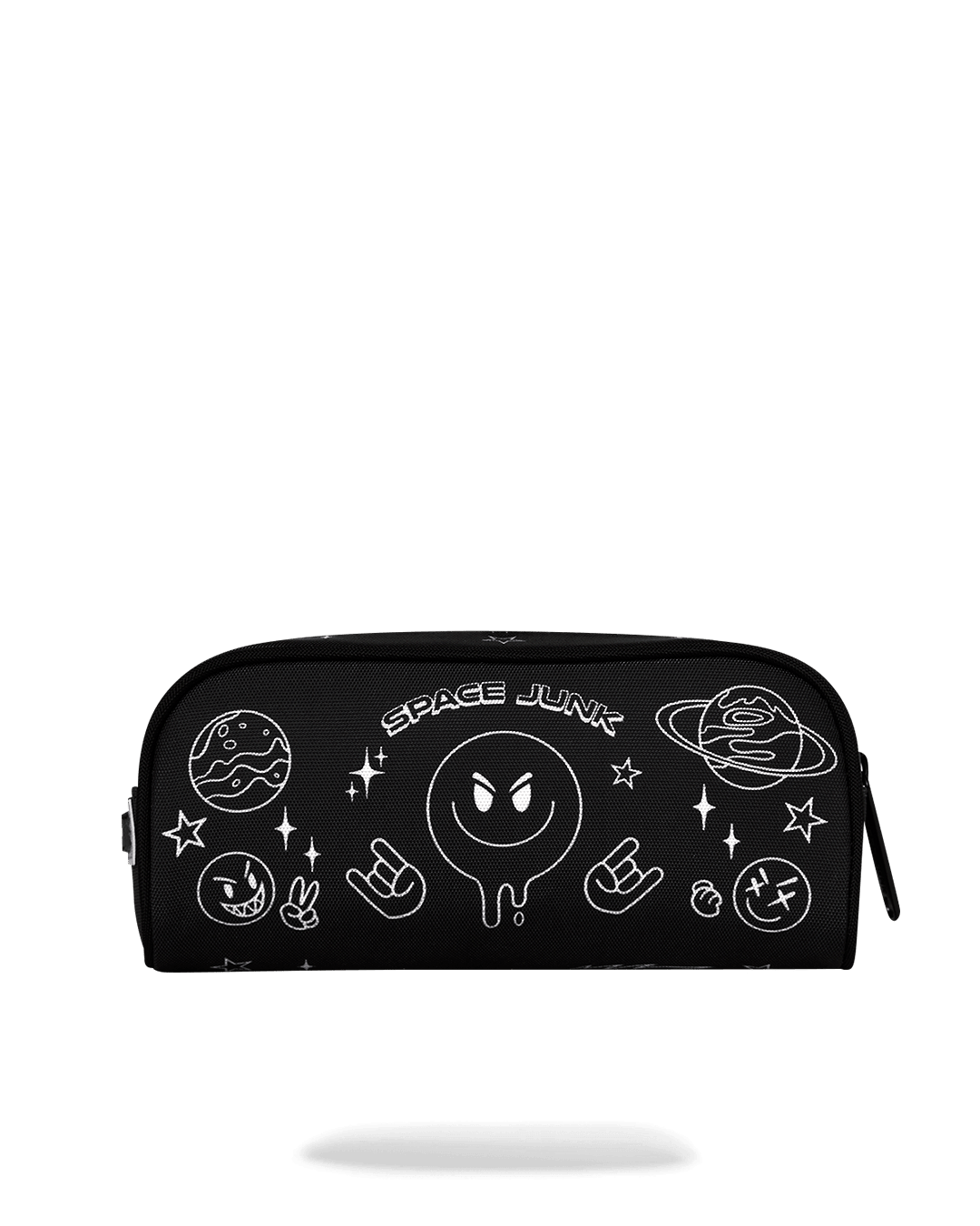 SPACE JUNK BW MINIMALIST LINEART PENCIL CASE