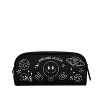SPACE JUNK BW MINIMALIST LINEART PENCIL CASE