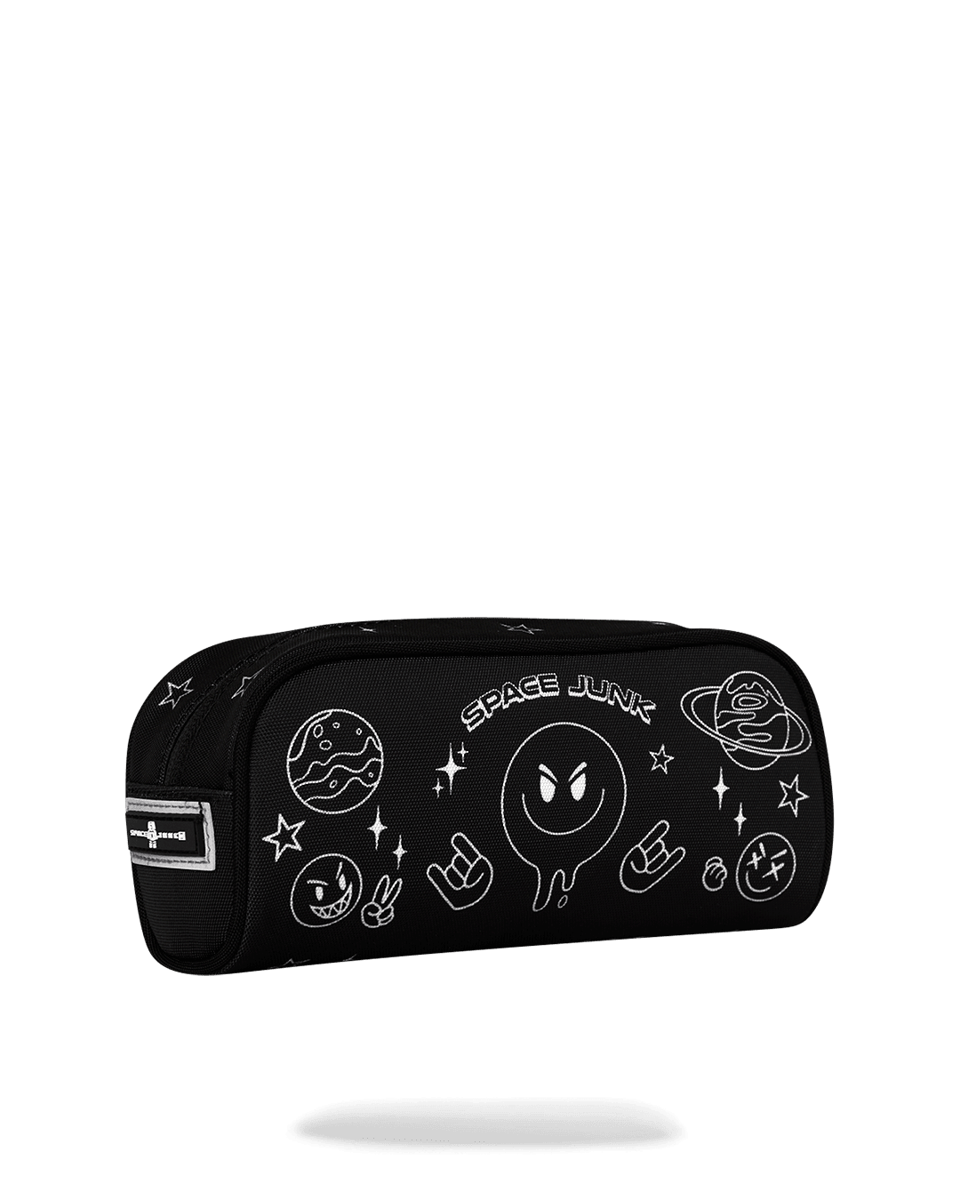 SPACE JUNK BW MINIMALIST LINEART PENCIL CASE