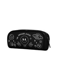 SPACE JUNK BW MINIMALIST LINEART PENCIL CASE