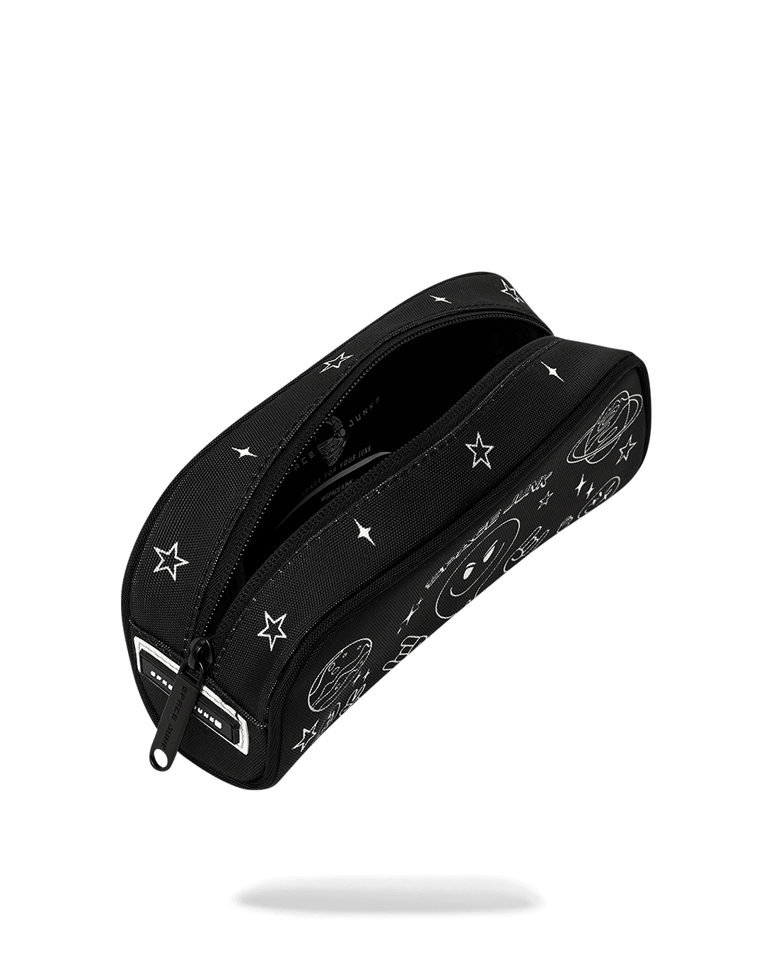 SPACE JUNK BW MINIMALIST LINEART PENCIL CASE