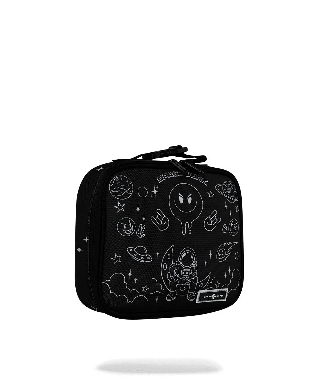 SPACE JUNK BW MINIMALIST LINEART LUNCH BOX