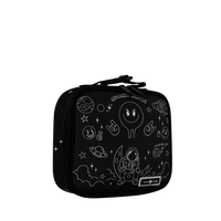 SPACE JUNK BW MINIMALIST LINEART LUNCH BOX