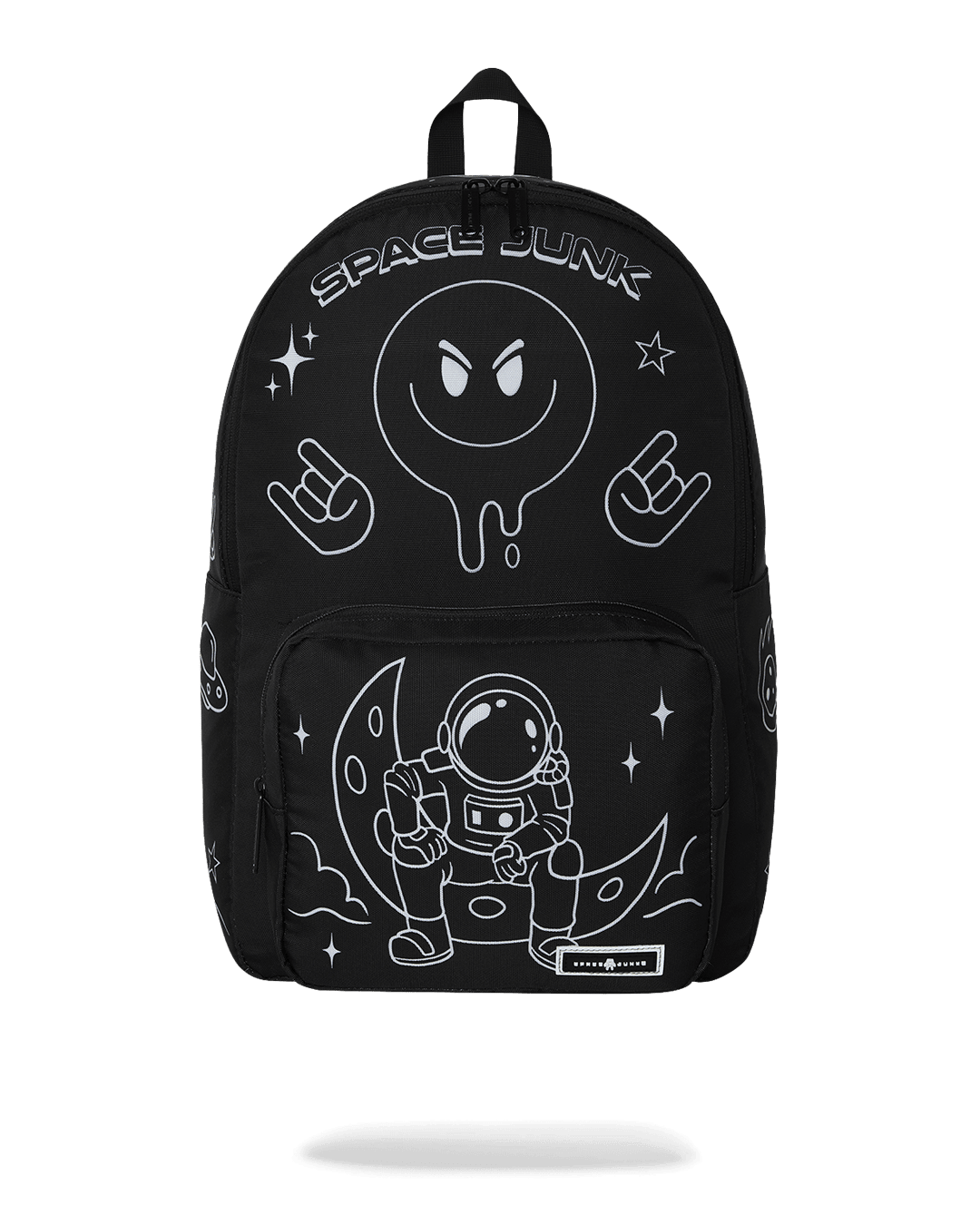 SPACE JUNK BW MINIMALIST LINEART BACKPACK