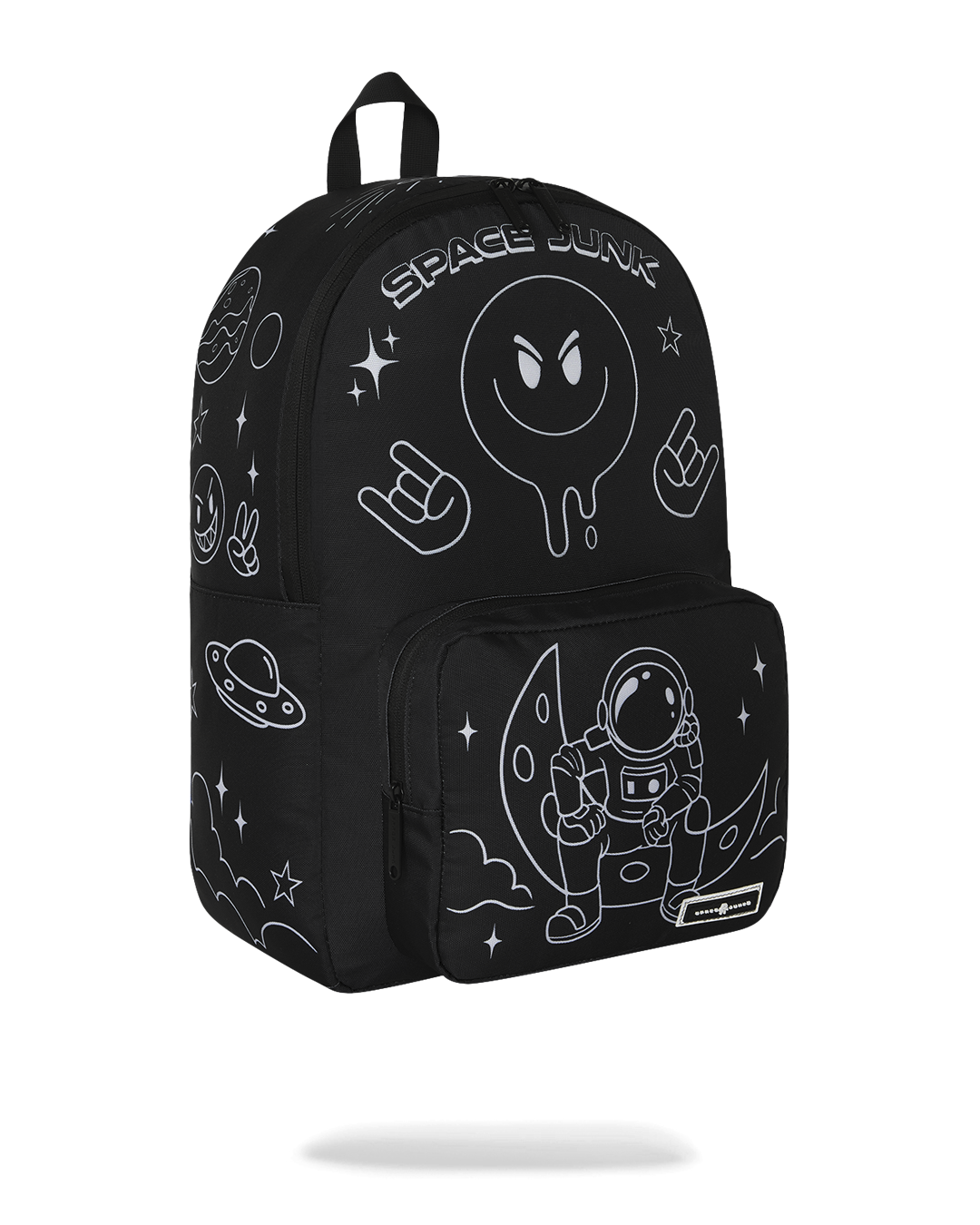 SPACE JUNK BW MINIMALIST LINEART BACKPACK